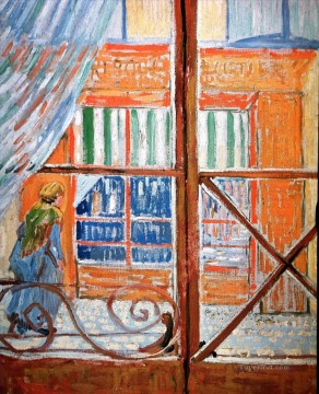 Seen Painting - A Pork Butcher s Shop Seen from a Window Vincent van Gogh